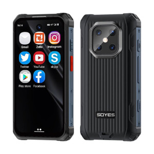 Téléphone robuste SOYES Maxo, 6 Go + 128 Go, 3,88 pouces, Android 12.0, MTK6762 Octa Core, réseau : 4G, double SIM, OTG, compatible Google Play Store (noir) SS894B127-20